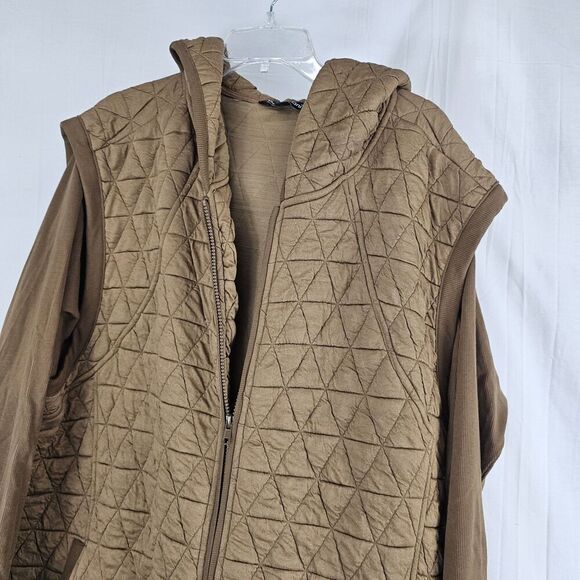 Davi & Dani Solid Long Sleeve Zipper Front Hoodie Jacket Size 1XL Brown - Picture 6 of 10